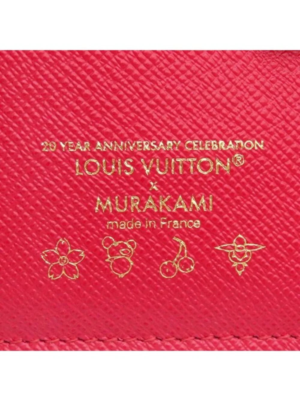 Louis Vuitton Bifold Wallet LV TM Portefeuille Lisa Monogram Canvas Cherry Gold